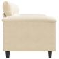 Preview: 3-Sitzer-Sofa Creme 180 cm Mikrofasergewebe