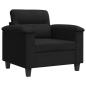 Preview: Sessel Schwarz 60 cm Mikrofasergewebe