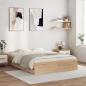 Preview: ARDEBO.de - Bettgestell mit Schubladen Sonoma-Eiche 150x200cm Holzwerkstoff