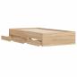 Preview: Bettgestell mit Schubladen Sonoma-Eiche 90x200cm Holzwerkstoff