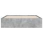 Preview: Bettgestell mit Schubladen Betongrau 135x190 cm Holzwerkstoff