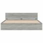 Preview: Bettgestell mit Kopfteil Grau Sonoma 200x200 cm