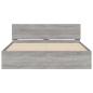 Preview: Bettgestell mit Kopfteil Grau Sonoma 150x200 cm