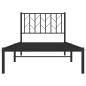 Preview: Bettgestell mit Kopfteil Metall Schwarz 90x200 cm