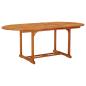 Preview: ARDEBO.de - Gartentisch 200x100x75 cm Massivholz Eukalyptus