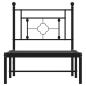 Preview: Bettgestell mit Kopfteil Metall Schwarz 75x190 cm