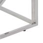 Preview: Couchtisch Silbern Edelstahl und Altholz Massivholz