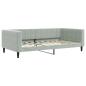 Preview: Tagesbett Hellgrau 100x190 cm Samt
