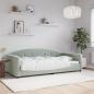 Preview: ARDEBO.de - Tagesbett Hellgrau 100x190 cm Samt