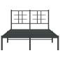 Preview: Bettgestell mit Kopfteil Metall Schwarz 120x200 cm
