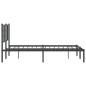 Preview: Bettgestell mit Kopfteil Metall Schwarz 120x200 cm