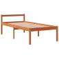 Preview: Seniorenbett Wachsbraun 90x190 cm Massivholz Kiefer