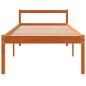 Preview: Seniorenbett Wachsbraun 90x190 cm Massivholz Kiefer