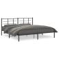 Preview: Bettgestell mit Kopfteil Metall Schwarz 193x203 cm