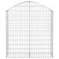Preview: Gabione mit Hochbogen 100x30x100/120 cm Verzinktes Eisen
