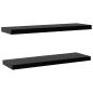 Preview: Schweberegale 2 Stk. Schwarz 120x20x3,8 cm