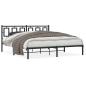 Preview: Bettgestell mit Kopfteil Metall Schwarz 183x213 cm