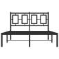 Preview: Bettgestell mit Kopfteil Metall Schwarz 120x190 cm