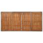 Preview: Gartentisch mit Holzplatte Grau 190x90x75 cm Poly Rattan
