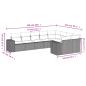 Preview: 9-tlg. Garten-Sofagarnitur mit Kissen Grau Poly Rattan