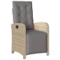 Preview: 3-tlg. Bistro-Set mit Kissen Beige Poly Rattan