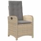 Preview: 5-tlg. Garten-Essgruppe mit Kissen Beigemischung Poly Rattan