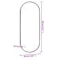 Preview: Wandspiegel 35x80 cm Glas Oval