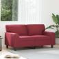 Preview: ARDEBO.de - 2-Sitzer-Sofa Weinrot 120 cm Kunstleder