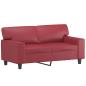 Preview: 2-Sitzer-Sofa Weinrot 120 cm Kunstleder