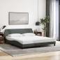 Preview: ARDEBO.de - Bettgestell "Dover" Dunkelgrau 183x213 cm Stoff