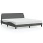 Preview: Bettgestell "Dover" Dunkelgrau 183x213 cm Stoff