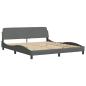 Preview: Bettgestell "Dover" Dunkelgrau 183x213 cm Stoff