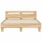 Preview: Bettgestell mit Kopfteil Sonoma-Eiche 140x200 cm Holzwerkstoff