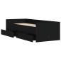 Preview: Bettgestell mit Schubladen Schwarz 90x190 cm