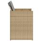 Preview: 5-tlg. Garten-Essgruppe mit Kissen Beigemischung Poly Rattan