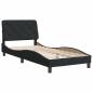 Preview: Bettgestell ohne Matratze Schwarz 90x190 cm Samt