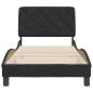 Preview: Bettgestell ohne Matratze Schwarz 90x190 cm Samt