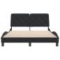 Preview: Bettgestell ohne Matratze Schwarz 140x200 cm Samt