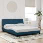Preview: ARDEBO.de - Bettgestell ohne Matratze Blau 160x200 cm Samt