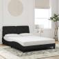 Preview: ARDEBO.de - Bettgestell ohne Matratze Schwarz 140x190 cm Samt