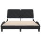 Preview: Bettgestell ohne Matratze Schwarz 140x190 cm Samt