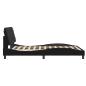 Preview: Bettgestell ohne Matratze Schwarz 140x190 cm Samt