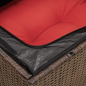 Preview: Garten-Sofa mit Kissen Braun 172 x 62 x 69 cm Poly Rattan
