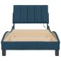 Preview: Bettgestell mit LED ohne Matratze "Hanko" Blau 80x200 cm Samt