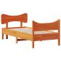 Preview: Massivholzbett ohne Matratze Wachsbraun 75x190 cm Kiefernholz