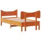 Preview: Massivholzbett ohne Matratze Wachsbraun 75x190 cm Kiefernholz