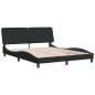Preview: Bettgestell ohne Matratze Schwarz 160x200 cm Samt