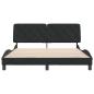 Preview: Bettgestell ohne Matratze Schwarz 160x200 cm Samt