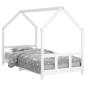 Preview: Kinderbett Wei? 90x190 cm Massivholz Kiefer