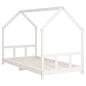Preview: Kinderbett Wei? 90x190 cm Massivholz Kiefer